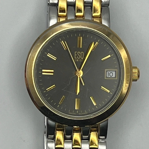 ESQ by Movado Telos Two tone Grey Silver Gold tones ladies watch working - Picture 6 of 8